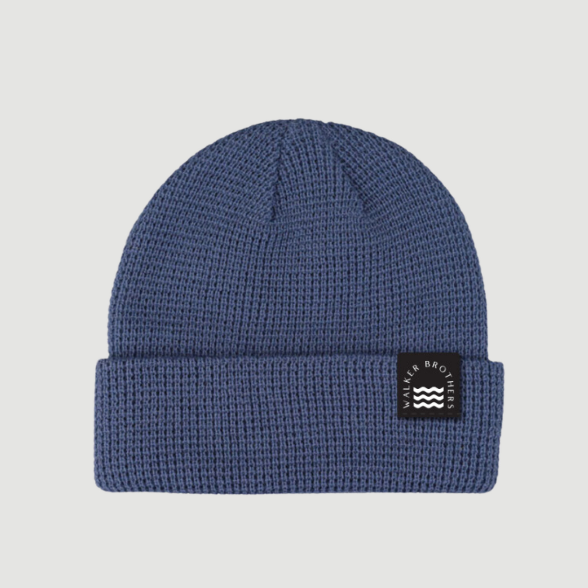 Shops Waffle knit variegated blues handmade beanie